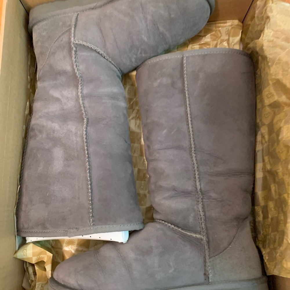 Gray Suede Women's Boots